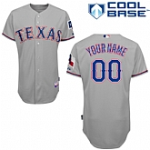 Customized Texas Rangers Baseball Jersey-Women's Stitched Road Gray Cool Base MLB Jersey,baseball caps,new era cap wholesale,wholesale hats
