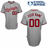 Customized Washington Nationals Baseball Jersey-Women's Stitched Road Gray Cool Base MLB Jersey,baseball caps,new era cap wholesale,wholesale hats