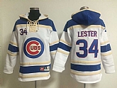 Chicago Cubs #34 Jon Lester White Hoodie,baseball caps,new era cap wholesale,wholesale hats