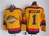 Vancouver Canucks #1 Kirk Mclean Gold CCM Throwback Jerseys,baseball caps,new era cap wholesale,wholesale hats