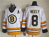 Boston Bruins #8 Cam Neely White Throwback CCM Jerseys,baseball caps,new era cap wholesale,wholesale hats