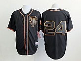 San Francisco Giants #24 Mays 2015 Black SF Edition Jersey,baseball caps,new era cap wholesale,wholesale hats