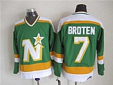 Dallas Stars #7 Broten Green-White CCM Throwback Jerseys,baseball caps,new era cap wholesale,wholesale hats