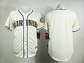 Seattle Mariners Blank Cream Cool Base Jerseys,baseball caps,new era cap wholesale,wholesale hats
