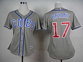 Womens Chicago Cubs #17 Bryant Gray Cool Base Jerseys,baseball caps,new era cap wholesale,wholesale hats