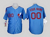 Customized Montreal Expos MLB Jerseys-Men's Stitched Home Blue Cool Base Baseball Jersey,baseball caps,new era cap wholesale,wholesale hats