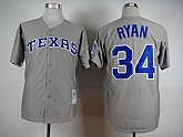 Texas Rangers #34 Nolan Ryan Gray Throwback Jerseys,baseball caps,new era cap wholesale,wholesale hats