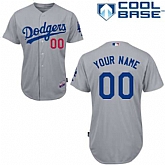 Customized Los Angeles Dodgers Stitched Home Gray Cool Base Baseball Jersey,baseball caps,new era cap wholesale,wholesale hats