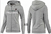 Womens Atlanta Falcons Team Logo 2015 Full Zip Hoodie-18,baseball caps,new era cap wholesale,wholesale hats