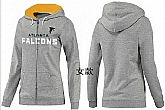 Womens Atlanta Falcons Team Logo 2015 Full Zip Hoodie-19,baseball caps,new era cap wholesale,wholesale hats