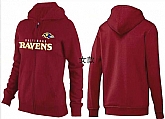 Womens Baltimore Ravens Team Logo 2015 Full Zip Hoodie-13,baseball caps,new era cap wholesale,wholesale hats