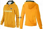 Womens Baltimore Ravens Team Logo 2015 Full Zip Hoodie-21,baseball caps,new era cap wholesale,wholesale hats