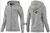 Womens Baltimore Ravens Team Logo 2015 Full Zip Hoodie-28,baseball caps,new era cap wholesale,wholesale hats