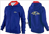 Womens Baltimore Ravens Team Logo 2015 Full Zip Hoodie-36,baseball caps,new era cap wholesale,wholesale hats