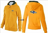 Womens Baltimore Ravens Team Logo 2015 Full Zip Hoodie-39,baseball caps,new era cap wholesale,wholesale hats