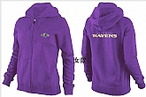 Womens Baltimore Ravens Team Logo 2015 Full Zip Hoodie-48,baseball caps,new era cap wholesale,wholesale hats