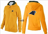 Womens Carolina Panthers Team Logo 2015 Full Zip Hoodie-69,baseball caps,new era cap wholesale,wholesale hats