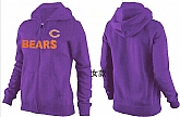 Womens Chicago Bears Team Logo 2015 Full Zip Hoodie-13,baseball caps,new era cap wholesale,wholesale hats