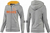 Womens Chicago Bears Team Logo 2015 Full Zip Hoodie-18,baseball caps,new era cap wholesale,wholesale hats