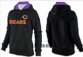 Womens Chicago Bears Team Logo 2015 Full Zip Hoodie-24,baseball caps,new era cap wholesale,wholesale hats