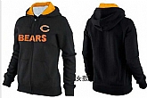 Womens Chicago Bears Team Logo 2015 Full Zip Hoodie-26,baseball caps,new era cap wholesale,wholesale hats