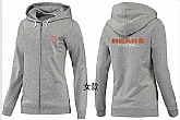 Womens Chicago Bears Team Logo 2015 Full Zip Hoodie-45,baseball caps,new era cap wholesale,wholesale hats