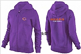 Womens Chicago Bears Team Logo 2015 Full Zip Hoodie-49,baseball caps,new era cap wholesale,wholesale hats