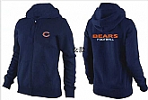 Womens Chicago Bears Team Logo 2015 Full Zip Hoodie-51,baseball caps,new era cap wholesale,wholesale hats