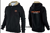 Womens Chicago Bears Team Logo 2015 Full Zip Hoodie-55,baseball caps,new era cap wholesale,wholesale hats