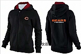 Womens Chicago Bears Team Logo 2015 Full Zip Hoodie-57,baseball caps,new era cap wholesale,wholesale hats