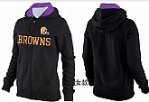 Womens Cleveland Browns Team Logo 2015 Full Zip Hoodie-24,baseball caps,new era cap wholesale,wholesale hats
