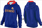 Womens Cleveland Browns Team Logo 2015 Full Zip Hoodie-25,baseball caps,new era cap wholesale,wholesale hats