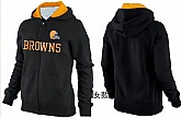 Womens Cleveland Browns Team Logo 2015 Full Zip Hoodie-26,baseball caps,new era cap wholesale,wholesale hats