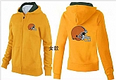 Womens Cleveland Browns Team Logo 2015 Full Zip Hoodie-47,baseball caps,new era cap wholesale,wholesale hats