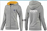 Womens Dallas Cowboys Team Logo 2015 Full Zip Hoodie-38,baseball caps,new era cap wholesale,wholesale hats