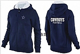 Womens Dallas Cowboys Team Logo 2015 Full Zip Hoodie-40,baseball caps,new era cap wholesale,wholesale hats