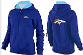 Womens Denver Broncos Team Logo 2015 Full Zip Hoodie-30,baseball caps,new era cap wholesale,wholesale hats