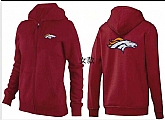 Womens Denver Broncos Team Logo 2015 Full Zip Hoodie-31,baseball caps,new era cap wholesale,wholesale hats