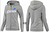 Womens Detroit Lions Team Logo 2015 Full Zip Hoodie-17,baseball caps,new era cap wholesale,wholesale hats