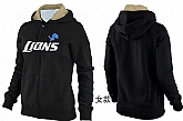 Womens Detroit Lions Team Logo 2015 Full Zip Hoodie-23,baseball caps,new era cap wholesale,wholesale hats