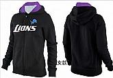 Womens Detroit Lions Team Logo 2015 Full Zip Hoodie-24,baseball caps,new era cap wholesale,wholesale hats