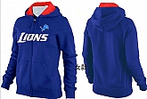 Womens Detroit Lions Team Logo 2015 Full Zip Hoodie-25,baseball caps,new era cap wholesale,wholesale hats