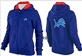 Womens Detroit Lions Team Logo 2015 Full Zip Hoodie-35,baseball caps,new era cap wholesale,wholesale hats
