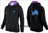 Womens Detroit Lions Team Logo 2015 Full Zip Hoodie-36,baseball caps,new era cap wholesale,wholesale hats
