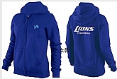 Womens Detroit Lions Team Logo 2015 Full Zip Hoodie-59,baseball caps,new era cap wholesale,wholesale hats
