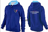 Womens Houston Texans Team Logo 2015 Full Zip Hoodie-36,baseball caps,new era cap wholesale,wholesale hats