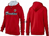 Womens Miami Dolphins Team Logo 2015 Full Zip Hoodie-19