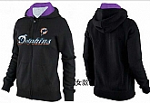 Womens Miami Dolphins Team Logo 2015 Full Zip Hoodie-24,baseball caps,new era cap wholesale,wholesale hats