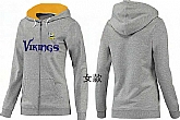 Womens Minnesota Vikings Team Logo 2015 Full Zip Hoodie-18,baseball caps,new era cap wholesale,wholesale hats