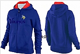 Womens Minnesota Vikings Team Logo 2015 Full Zip Hoodie-25,baseball caps,new era cap wholesale,wholesale hats